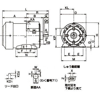 北京达商直销 日本三菱电机 标准三相モートル 全闭外